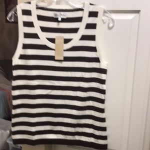 Sport Haley Black and White Striped Vest